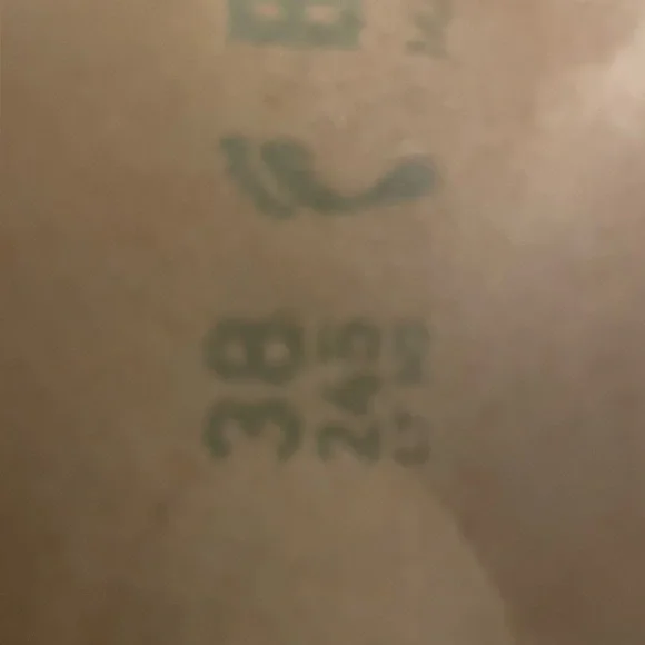 White floral Birkenstocks, lightly worn. - Picture 4 of 4